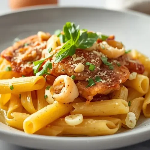 High Protein Pasta mit Hähnchen recipe